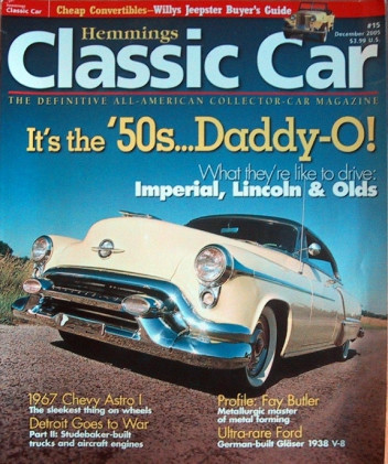 HEMMINGS CLASSIC CAR 2005 DEC - #15 - JEEPSTER, ASTRO, IMPERIAL, LINCOLN, OLDS
